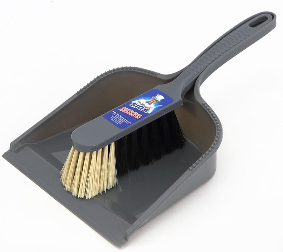imageMR SIGA Dustpan and Brush Set Pack of 2 Set Blue ampamp Grey