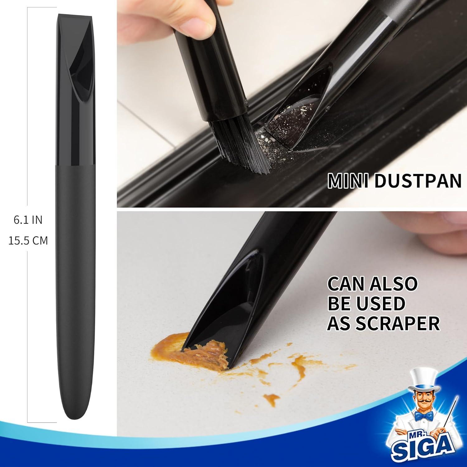 imageMRSIGA Grout Cleaner Brush Set Detail Cleaning Brush Set for Tile Sink Drain Grout and Edge Crevice Cleaning