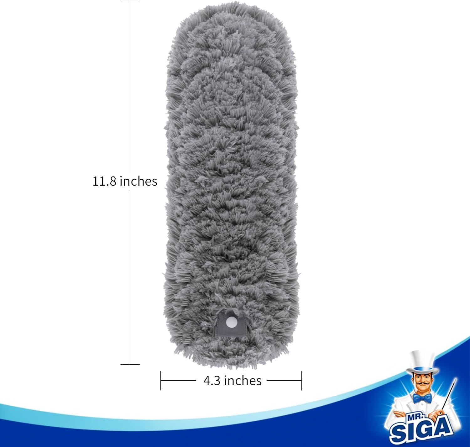 imageMRSIGA Lint Free Microfiber Duster Refills Washable Duster for Household Cleaning 2 Pack