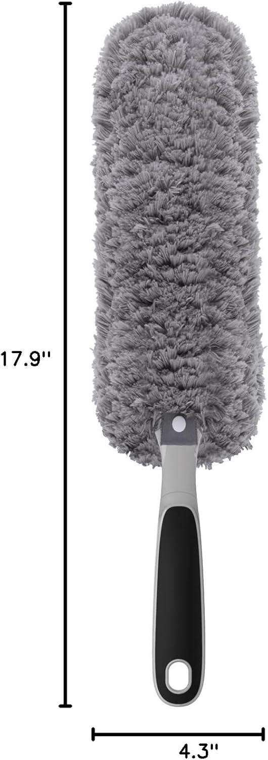 imageMRSIGA Lint Free Microfiber Duster Washable Duster for Household Cleaning GrayGray
