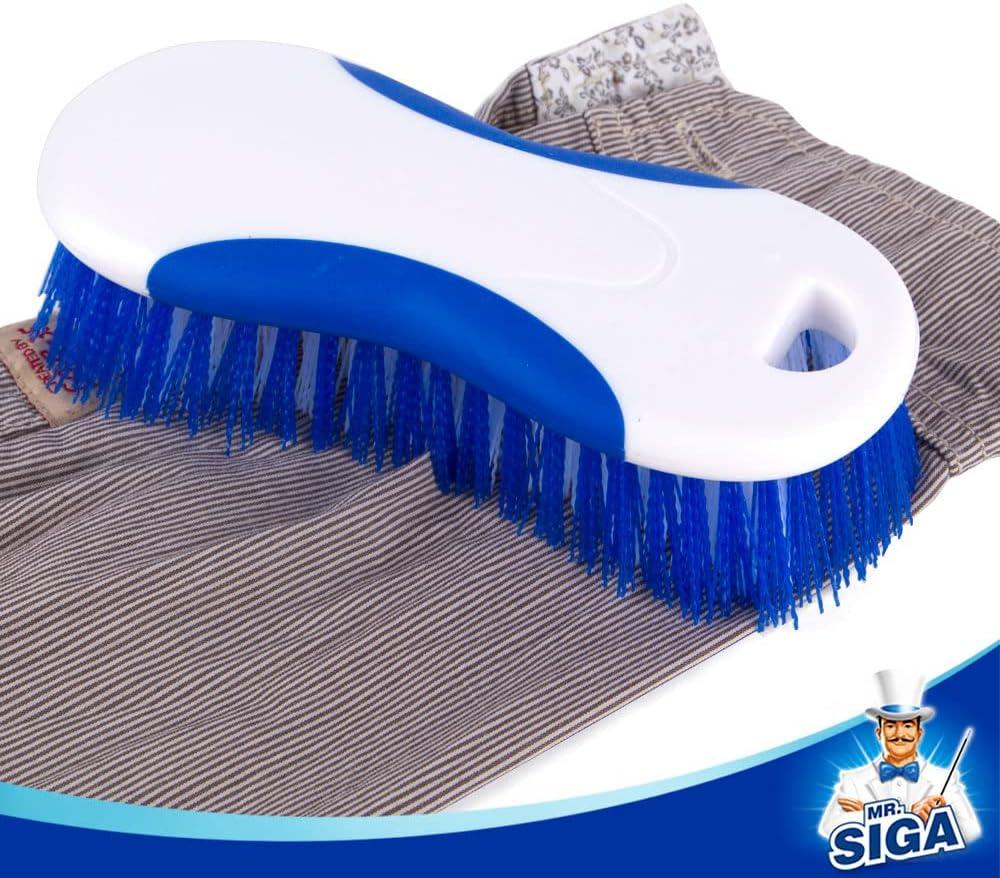 imageMRSIGA Multi Purpose Heavy Duty Scrub Brush Pack of 2White Blue 2 Pack