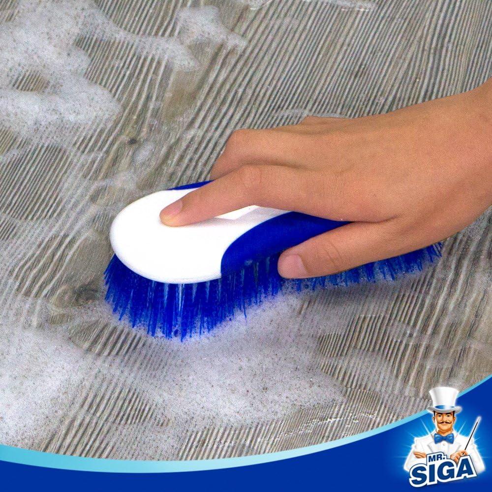 imageMRSIGA Multi Purpose Heavy Duty Scrub Brush Pack of 2White Blue 2 Pack