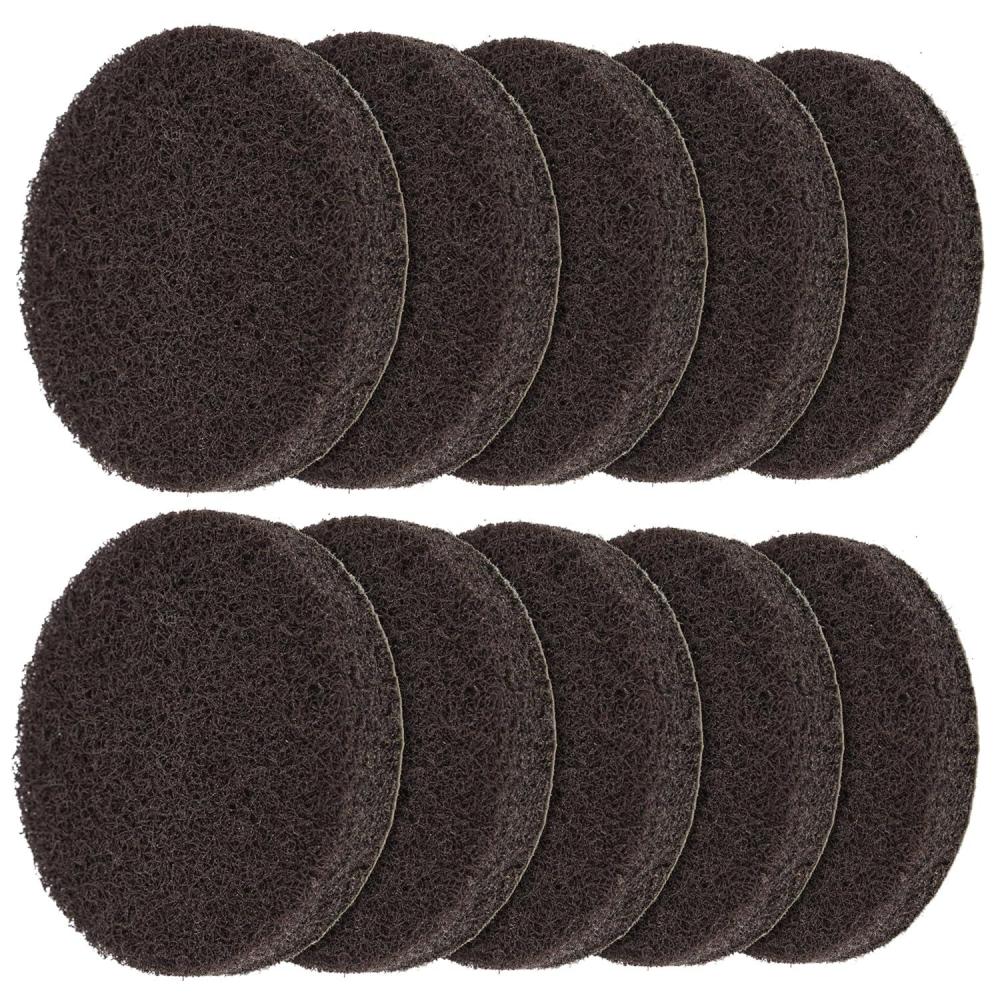 imageMRSIGA Abrasive Heavy Duty Pad Refills for Electric Spin Scrubber 10 Pack