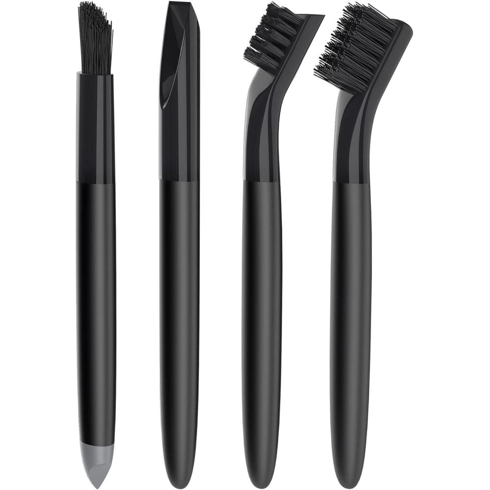 imageMRSIGA Grout Cleaner Brush Set Detail Cleaning Brush Set for Tile Sink Drain Grout and Edge Crevice Cleaning