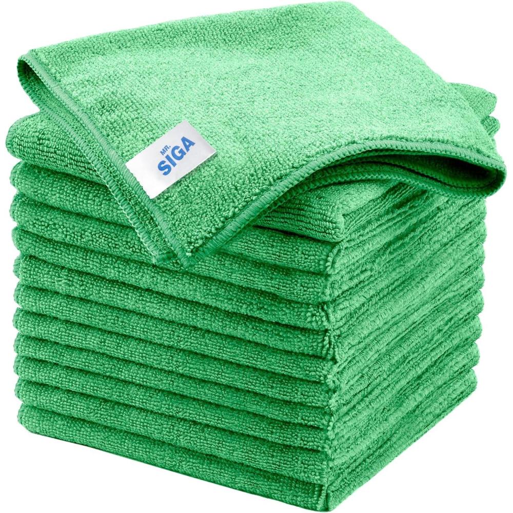 imageMRSIGA Microfiber Cleaning Cloth Pack of 6 Size 138quot x 157quot126 x 126 inch