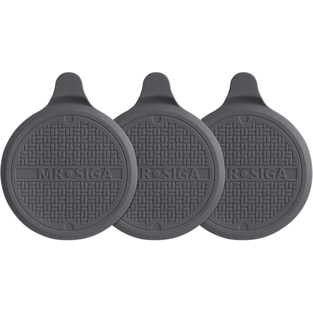 imageMRSIGA Silicone Bathtub Stopper Drain Stopper for Shower Sink 51quot Diameter 3 PackGray