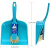MR. SIGA Dustpan and Brush Set, Pack of 2 Set, Blue & Grey
