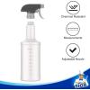 MR.SIGA 16 oz Empty Plastic Spray Bottles for Cleaning Solutions, Heavy Duty Household Reusable Spray Bottles with Measurements and Adjustable Leak Proof Nozzle, 3 Pack(710ml  3 Pack)
