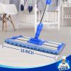 MR.SIGA 18″ Professional Microfiber Mop for Floor Cleaning, Stainless Steel Telescopic Handle, Includes 2 Washable Premium Microfiber Mop Pads, 1 Scrub Cloth and 1 Dust Cloth(Replacement Pads)