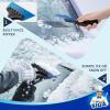 MR.SIGA 2 in 1 Mini Glass Squeegee with Built-in Ice Ripper, 5 Inch Blade, 2 Pack for Tile, Glass, Mirror, Shower, Window Tint, Car