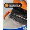 MR.SIGA Broom and Dustpan Set with Adjustable Long Handle, Upright Combo for Floor, Cleaning Lobby, Gray(White & Orange)
