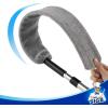 MR.SIGA Flexible Microfiber Long Duster for Gap Cleaning, Stainless Steel Adjustable Handle, Washable Gap Cleaning Duster Gray