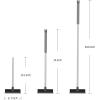 MR.SIGA Floor Scrub Brush with Long Handle, 2 in 1 Scrubber and Squeegee for Cleaning Bathroom, Patio, Garage, Wall, Tile with Stiff Bristles
