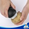 MR.SIGA Fruit and Vegetable Cleaning Brush with Non Slip Comfortable Grip, Pack of 2, Black