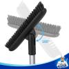 MR.SIGA Heavy Duty Grout Scrub Brush with Long Handle, Shower Floor Scrubber for Cleaning, Tile Scrub Brush with Stiff Bristles