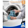 MR.SIGA Microfiber Cleaning Cloth, All-Purpose Microfiber Towels, Streak Free Cleaning Rags, Pack of 15, Sky Blue, Size 30 x 30 cm(11.8 x 11.8 inch)(Light Teal)