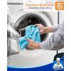 MR.SIGA Microfiber Cleaning Cloth, All-Purpose Microfiber Towels, Streak Free Cleaning Rags, Pack of 15, Sky Blue, Size 30 x 30 cm(11.8 x 11.8 inch)(Sky Blue)