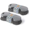MR.SIGA Multi Purpose Heavy Duty Scrub Brush – Pack of 2(Gray & Black – 2 Pack)