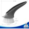 MR.SIGA Pot and Pan Cleaning Brush, Dish Brush for Kitchen, Pack of 2(Black & Grey)