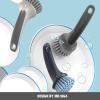 MR.SIGA Pot and Pan Cleaning Brush, Dish Brush for Kitchen, Pack of 2(Black & Grey)