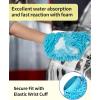 MR.SIGA Premium Microfiber Soft Chenille Car Wash Mitt, Pack of 2, Gray & Green(Blue & Yellow)