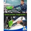 MR.SIGA Premium Microfiber Soft Chenille Car Wash Mitt, Pack of 2, Gray & Green(Gray & Green)