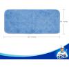 MR.SIGA Professional Microfiber Mop for Hardwood, Laminate, Tile Floor Cleaning, Stainless Steel Telescopic Handle – 3 Reusable Flat Mop Refills and 1 Dirt Removal Scrubber Included(Blue – Mop Pad Refills)