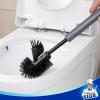 MR.SIGA Soft Bristle Toilet Brush with Holder, Gray & Black, 1Pack(Gray Black – 1 Pack)