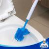 MR.SIGA Soft Bristle Toilet Brush with Holder, Gray & Black, 1Pack(White Blue – 1 Pack)