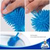MR.SIGA Soft Bristle Toilet Brush with Holder, Gray & Black, 1Pack(White Blue – 1 Pack)