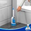 MR.SIGA Soft Bristle Toilet Brush with Holder, Gray & Black, 1Pack(White Blue – 1 Pack)