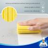 MR.SIGA Sponge Duster, Reusable Duster with Ridged Surface Design, Household Damp Sponge for Dust Cleaning, 4 Pack, Yellow(Yellow)