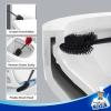 MR.SIGA Toilet Bowl Brush and Holder, Durable and Flexible Bristles, Wall Mounted Toilet Brush for Bathroom Cleaning, Black, 1 Pack(Black)