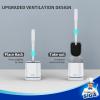 MR.SIGA Toilet Bowl Brush and Holder, Durable and Flexible Bristles, Wall Mounted Toilet Brush for Bathroom Cleaning, Black, 1 Pack(White)