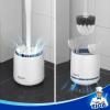 MR.SIGA Toilet Bowl Brush and Holder, Premium Quality, with Solid Handle and Durable Bristles for Bathroom Cleaning, White, 1 Pack(White)