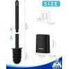 MR.SIGA Toilet Brush and Holder Set, Wall Mounted Toilet Bowl Brush, Compact Toilet Scrub Brush with Holder for Bathroom, White, 2 Pack(Black)
