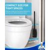 MR.SIGA Toilet Brush and Holder Set, Wall Mounted Toilet Bowl Brush, Compact Toilet Scrub Brush with Holder for Bathroom, White, 2 Pack(Black)