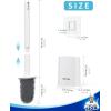 MR.SIGA Toilet Brush and Holder Set, Wall Mounted Toilet Bowl Brush, Compact Toilet Scrub Brush with Holder for Bathroom, White, 2 Pack(White)