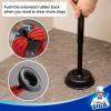 MR.SIGA Toilet Plunger with Holder, Heavy Duty Toilet Plunger and Holder Combo for Bathroom Cleaning, Black(Black)