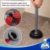 MR.SIGA Toilet Plunger with Holder, Heavy Duty Toilet Plunger and Holder Combo for Bathroom Cleaning, Black(Gray)