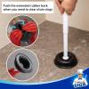 MR.SIGA Toilet Plunger with Holder, Heavy Duty Toilet Plunger and Holder Combo for Bathroom Cleaning, Black(White)