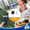 MR.SIGA Water Bottle Brush and Straw Cleaner Brush, Long Handle Bottle Cleaner Brush, 2 in 1 Bottle Cleaning Brush for Sports Bottles, Baby Bottles, Mugs, Straws(White)