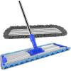 MR.SIGA 18″ Professional Microfiber Mop for Floor Cleaning, Stainless Steel Telescopic Handle, Includes 2 Washable Premium Microfiber Mop Pads, 1 Scrub Cloth and 1 Dust Cloth(Mop)