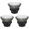 MR.SIGA Electric Spin Scrubber Flat Brush Refills, 3 Pack(Black/Gray)