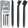 MR.SIGA Grout Cleaner Brush Set, Detail Cleaning Brush Set for Tiles, Sinks, Drains, Grout Brush for Edge, Crevice Cleaning