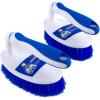 MR.SIGA Heavy Duty Scrub Brush with Comfortable Grip, Cleaning Brush for Bathroom, Shower, Sink, Floor, 2-Pack(White & Blue – 2 Pack)