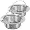 MR.SIGA Kitchen Sink Strainer, Stainless Steel Sink Drain Strainer, Dishwasher Safe, 2 Pack