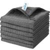 MR.SIGA Microfiber Cleaning Cloth, All-Purpose Cleaning Towels, Pack of 6, Size 13.8 x 15.7 in(Grey)