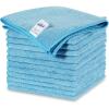 MR.SIGA Microfiber Cleaning Cloths, All-Purpose Surface Microfiber Towels, Streak Free Cleaning Rags, Pack of 12, Sky Blue, Size 32 x 32 cm(12.6 x 12.6 inch)