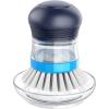 MR.SIGA Soap Dispensing Palm Brush Storage Set, Kitchen Brush with Holder for Pot Pan Sink Cleaning, 1 Set